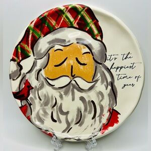 Mud Pie tartan Santa dessert/cheese plate 
“It’s the happiest time of the year”